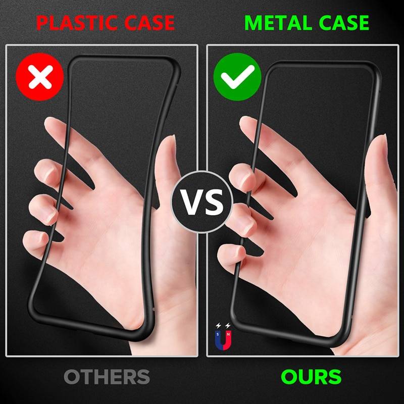 Magnetic Privacy Tempered Glass iPhone Case