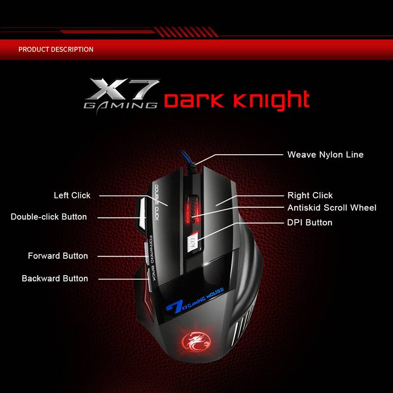 Professional Ergonomic Wired Gaming Mouse