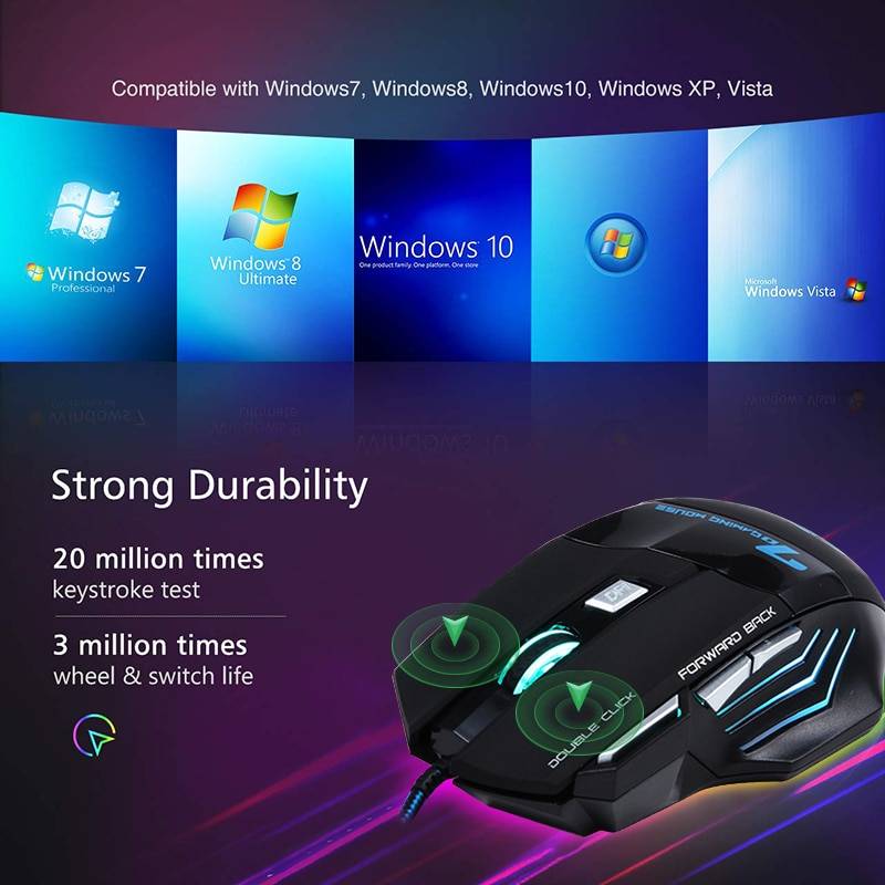 Professional Ergonomic Wired Gaming Mouse