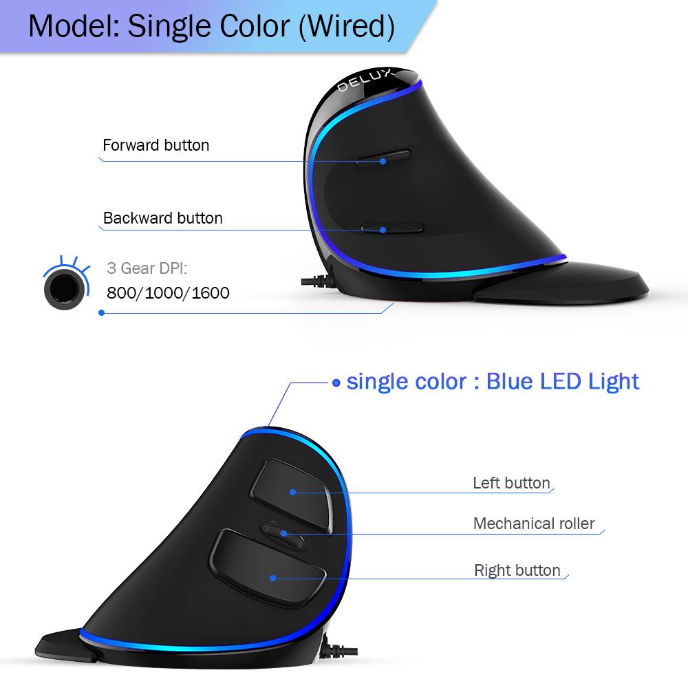 Ergonomic Vertical Gaming Mouse