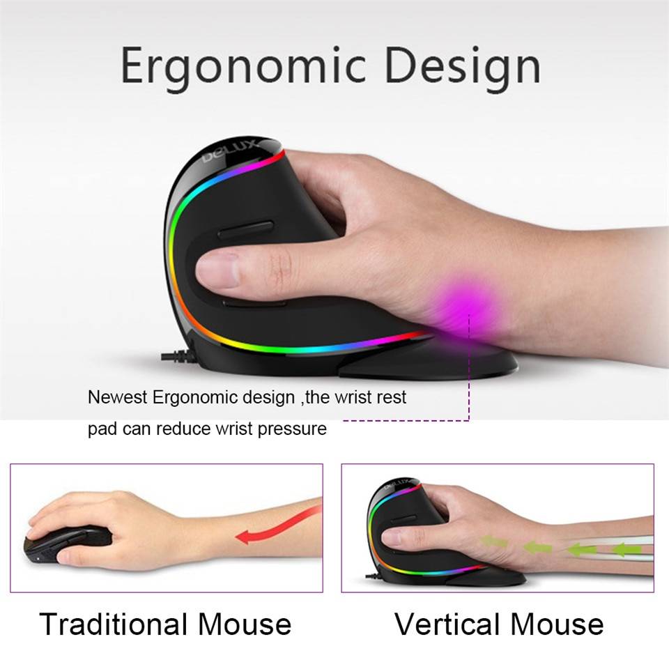 Ergonomic Vertical Gaming Mouse