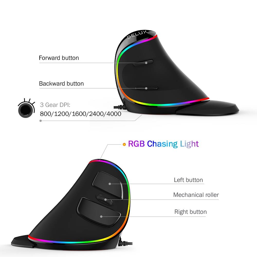 Ergonomic Vertical Gaming Mouse