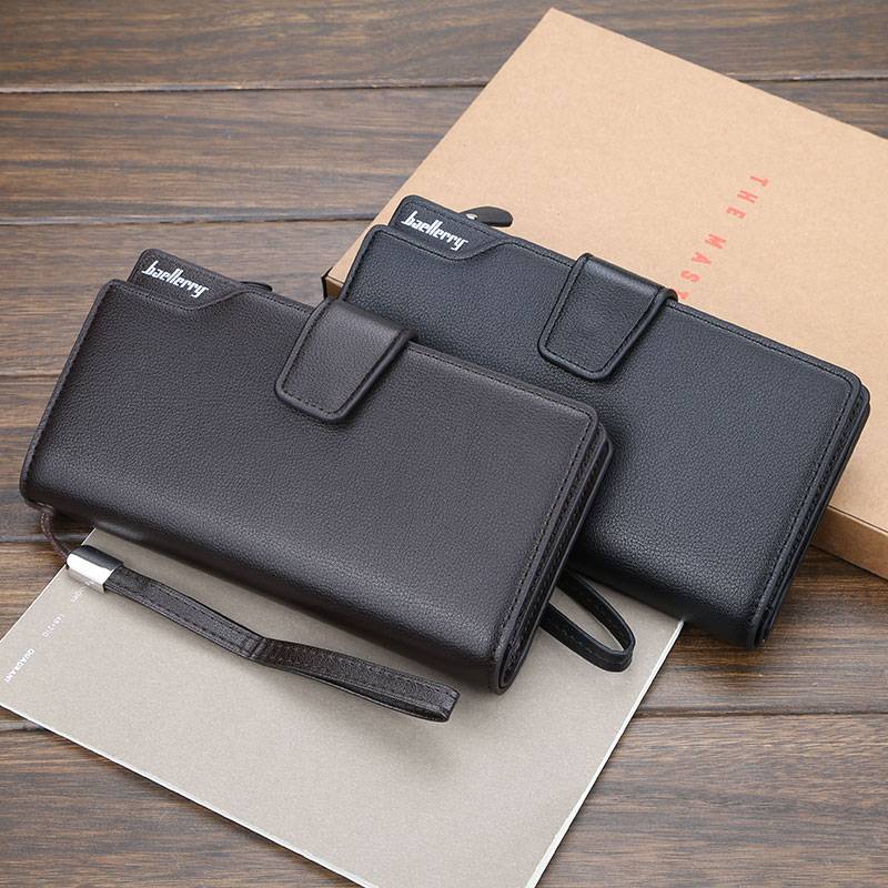 Business Leather Long Wallet Clutch