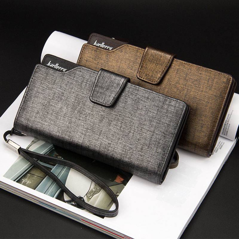 Business Leather Long Wallet Clutch