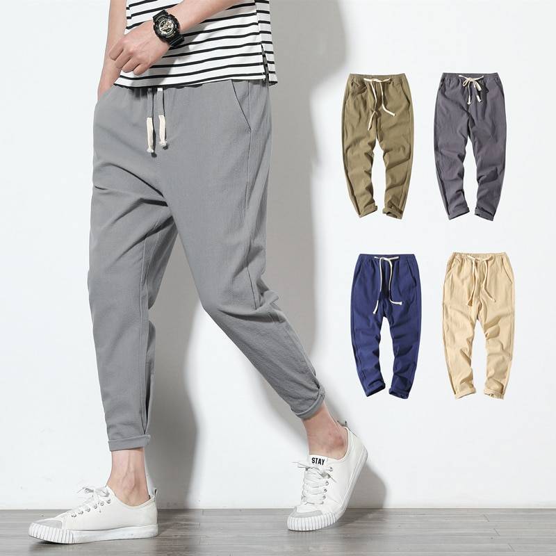 Fashion Ankle-Length Cotton Joggers