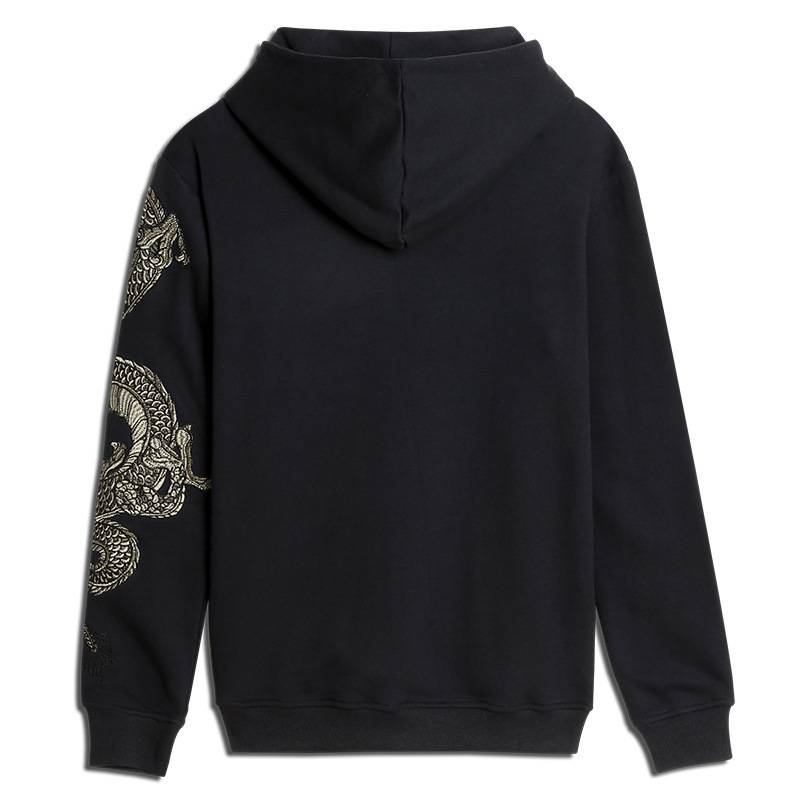 Dragon Embroidery Fleece Hoodie